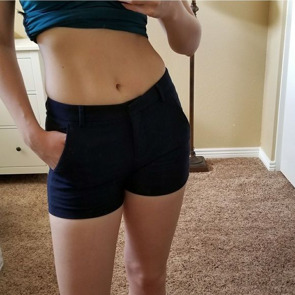 ZARA navy blue  shorts size XS - Picture 1 of 3